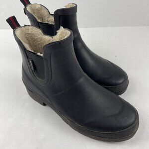 Tretron Lina Rubber Rainboots Women’s 7M Black Pull On Lined
